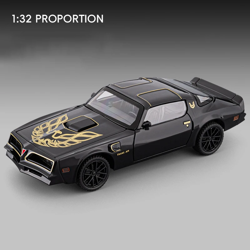Modèle de voiture de sport en alliage Firebird 1:32, véhicules de course en métal moulé sous pression, Simulation de son et de lumière, Collection, jouet pour enfants, cadeau