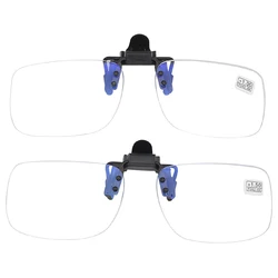 Ultra-light Clip Presbyopic Glasses Reading Glasses Flip Up Down Rimless Magnifying Glasses Lens +1.0 +1.5 +2.0