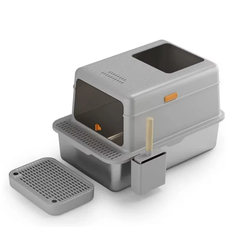 Premium Pet Supplies Top Entry Cat Litter Box | Anti-Litter Tracking | Spacious Enclosed Cat Toilet for Indoor Use