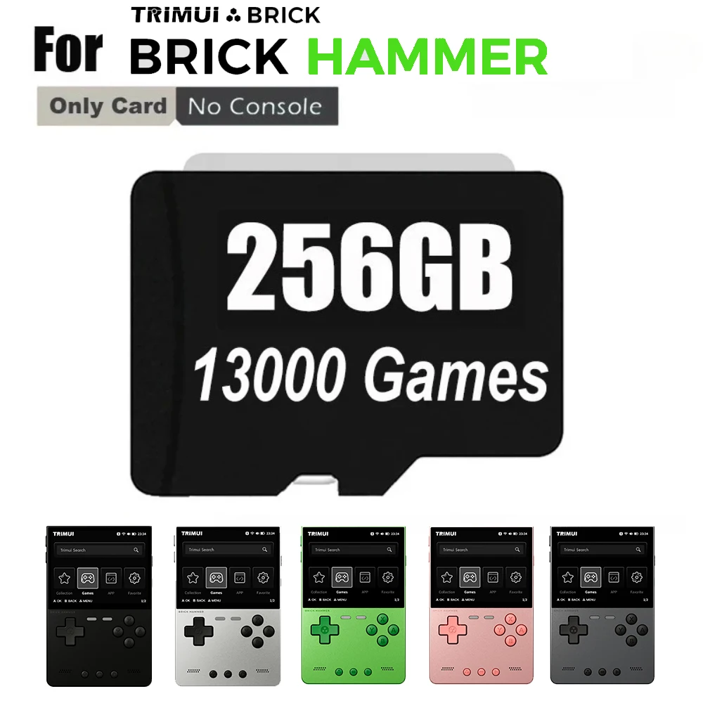 256G SD Card For Trimui BRICK HAMMER Handheld Game Console 4