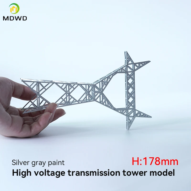 Sand Table Model High Voltage Tower Transmission Tower Cable Tower Model Plastic Barrel for Ho Train Layout