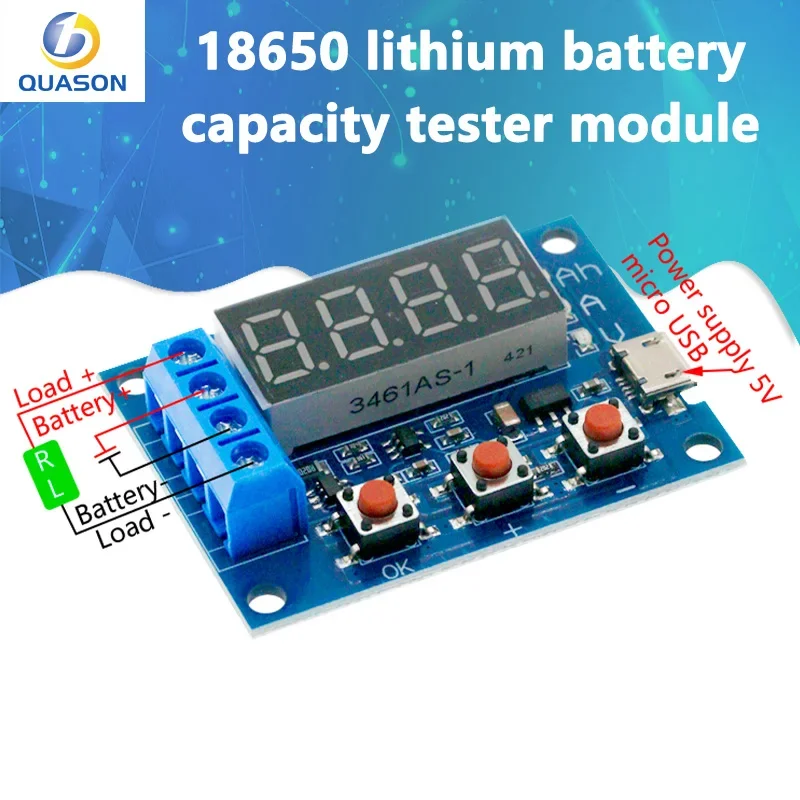 ZB2L3 Battery Capacity Tester External Load Discharge Type 1.2-12V Battery 18650 Equal Capacity Test High Quality