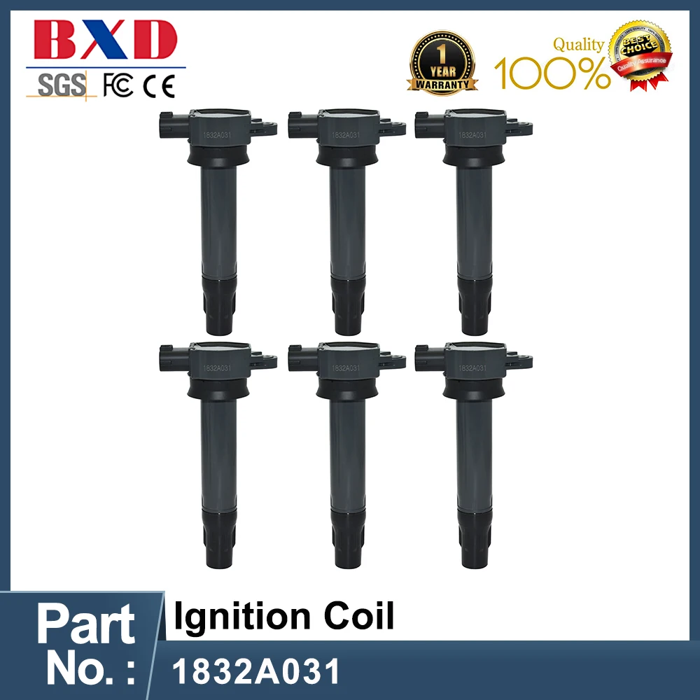 

Baixinde 1/6PCS 1832A031 Ignition Coil for MITSUBISHI Endeavor D8_W GALANT PAJERO IV Mitsubishi Galant/ Endeavor 3.8L 1832A028