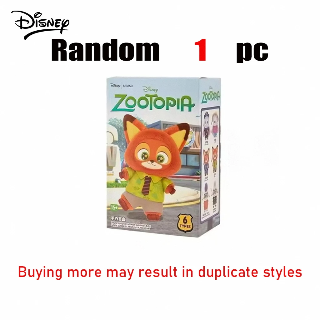 Disney Zootopia Blind Box Nick Judy Action Figure Plush Vinyl Doll Keychain Blind Box Toy Collector Figures Holiday Gifts