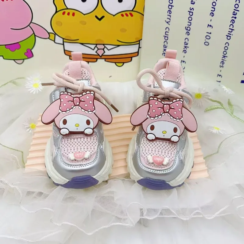 جرلي هارت ماي ميلودي أنيمي Kawaii سانريو Ins أحذية رياضية للأطفال 2025 أحذية رياضية لطيفة للأطفال قابلة للتنفس هدايا للفتيات