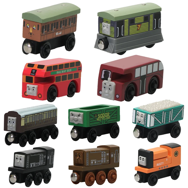 Tren de aleación fundido a presión para niños, juguetes de madera de Thomas y sus amigos, modelo de locomotora de Annle, Molex, Bertie, Connor, Hiro