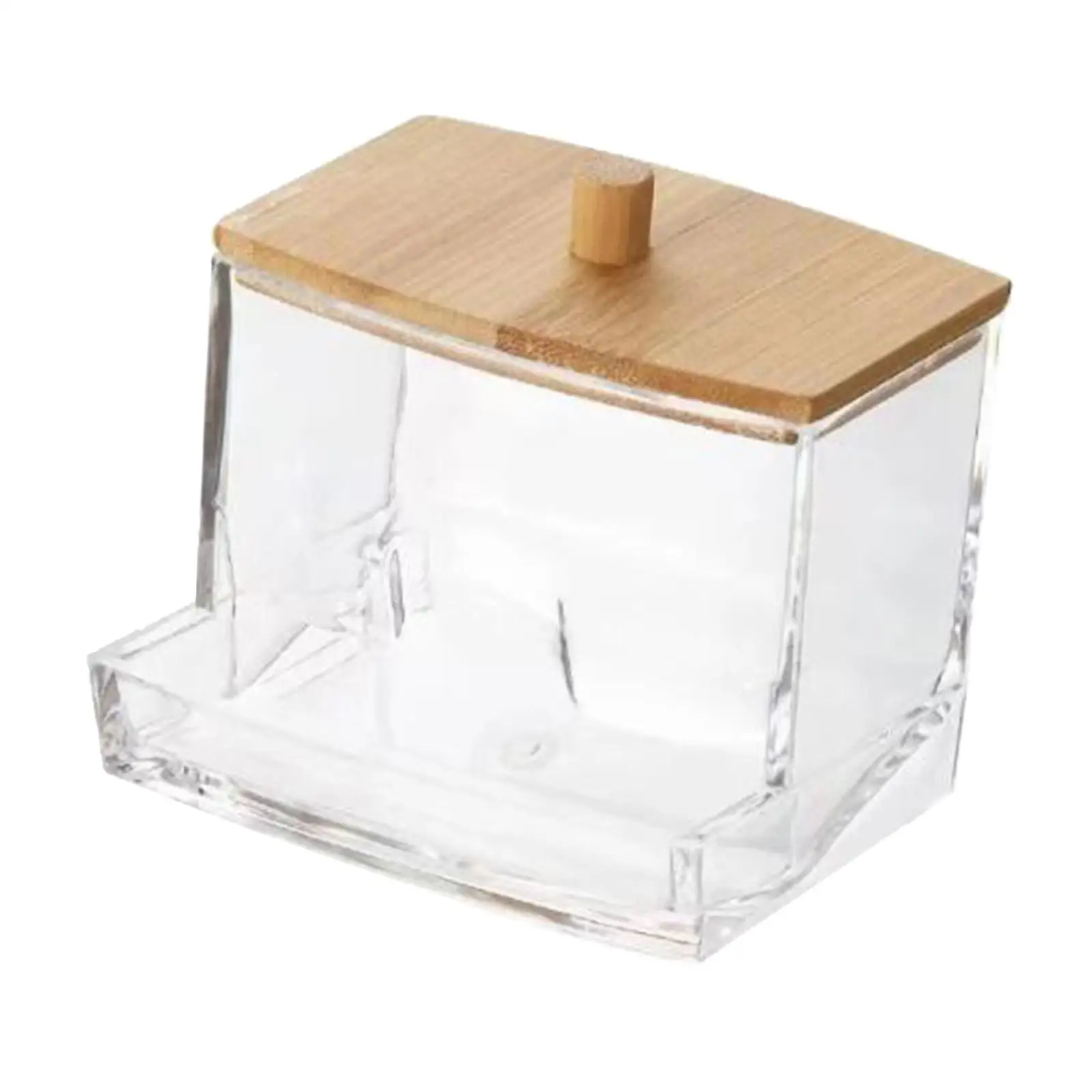 Canister Round Pads Toothpick Acrylic Swabs Holder Jar Container for Organization Modern Bathroom Decor Decorative