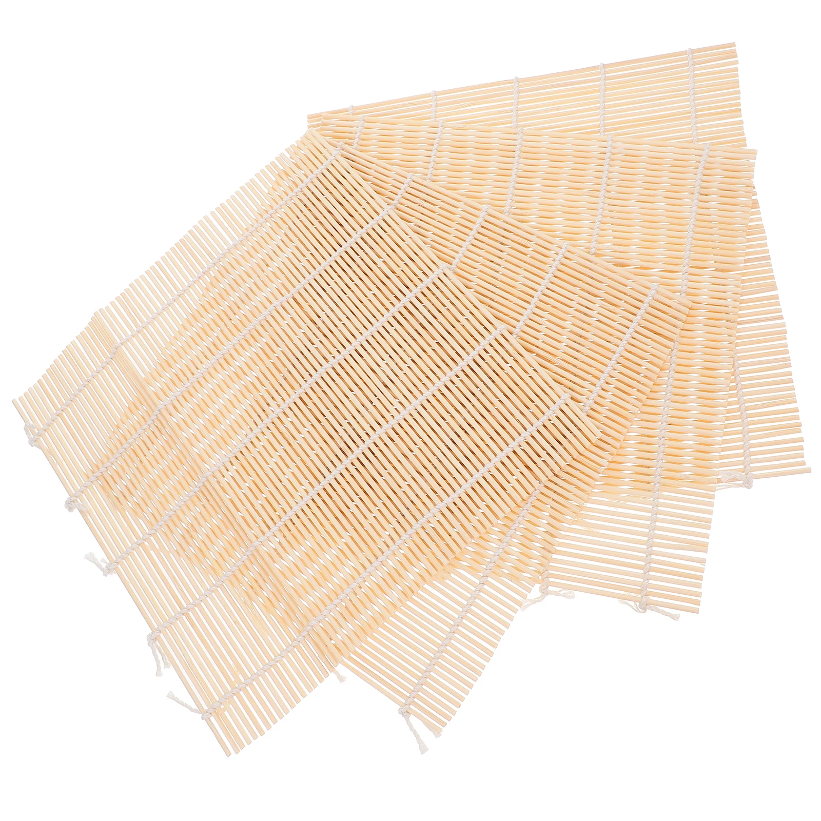 

4 Pcs Bamboo Sushi Rolling Mat 24x24cm Non Stick Rice Easy Cut Sushi Tools Gift Kitchen Decor Accessories