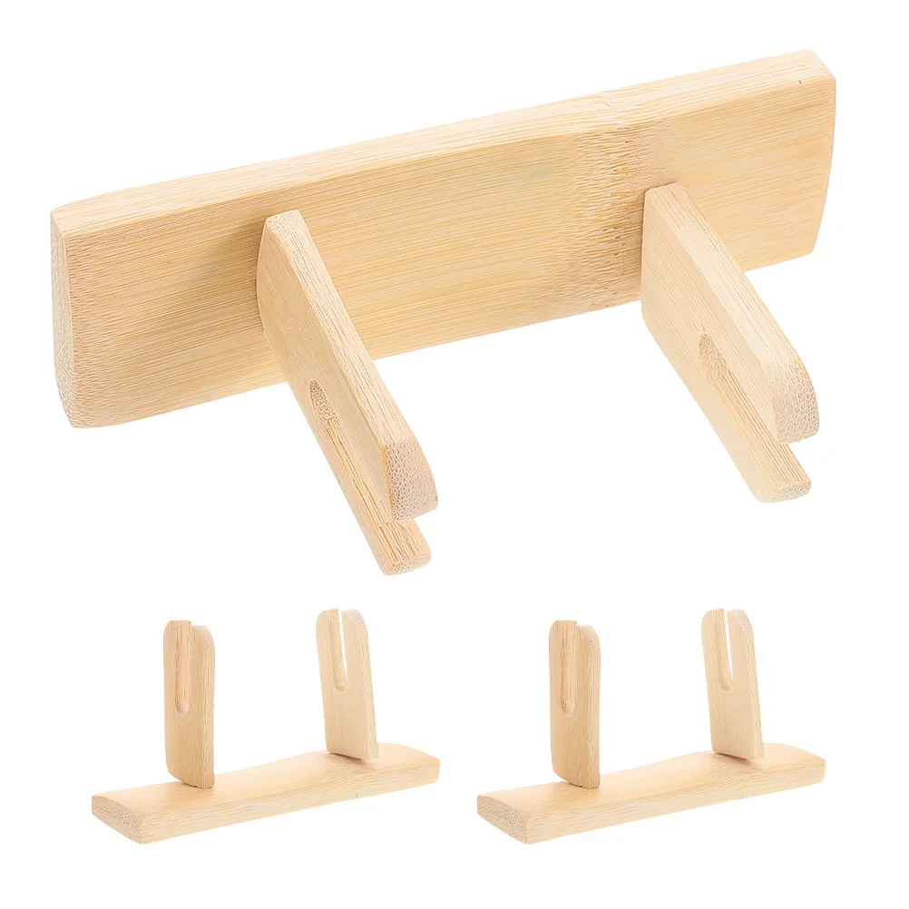 

3pcs Rack Japanese Hand Stand Elegant Folding Holder Sturdy Fan Storage Stand Asian Decor Fan Easel Handcrafted Support