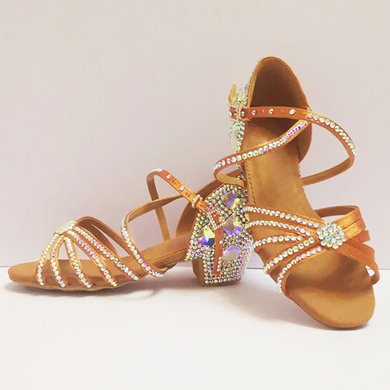 

Standard Ballroom Dance Shoe for Girl Latino Kids Salsa Sandals for Girls Samba Heels American Adult Social Dancing Sneakers Hot