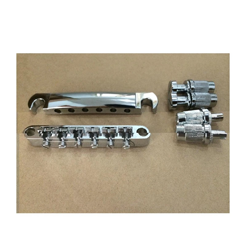 Electric Guitar Bridge, Standard 6 String Size LP Guitar Bridge Full Set Bridge Tail Stud Zinc Alloy Guitar Accessories