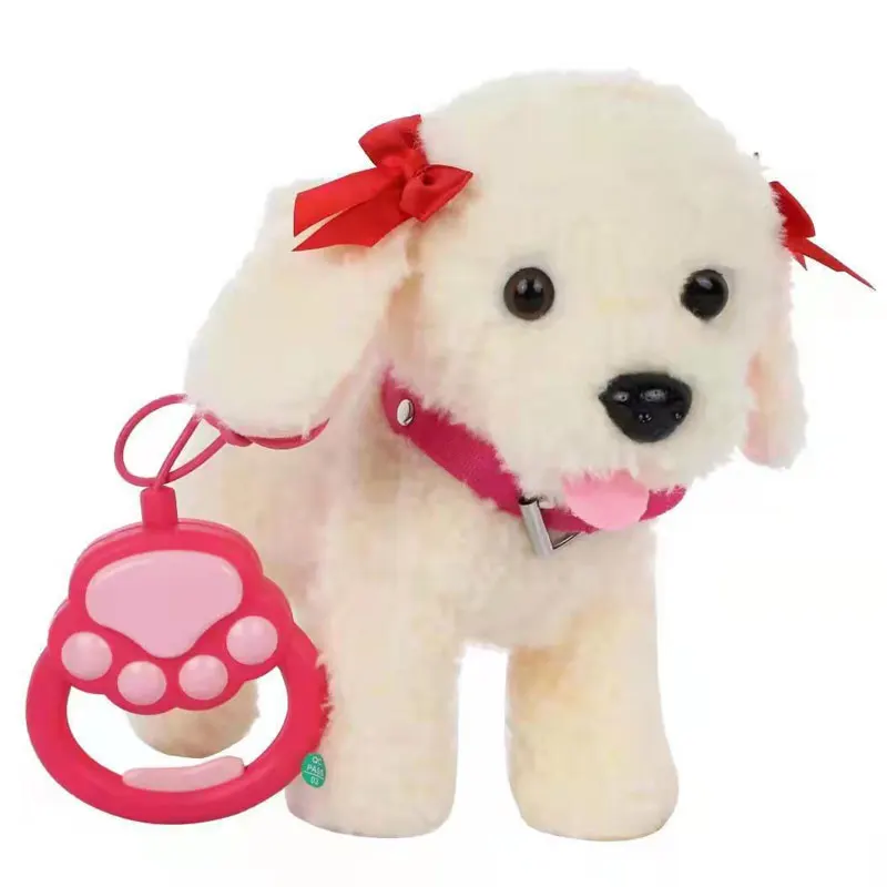 Robot Dog Toy Leash controled Electronic Plush Puppy Walk Bark Electronic Animal Pet Child Birthday Gift