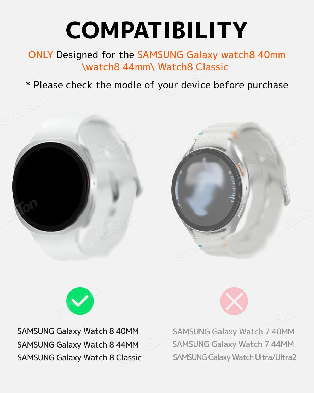 2 قطعة حزام موصل لساعة سامسونج جالاكسي 8 40 مللي متر/44 مللي متر ساعة 8 كلاسيكي 22 مللي متر حزام (استيك) ساعة محول أجزاء معدنية قابلة للاستبدال