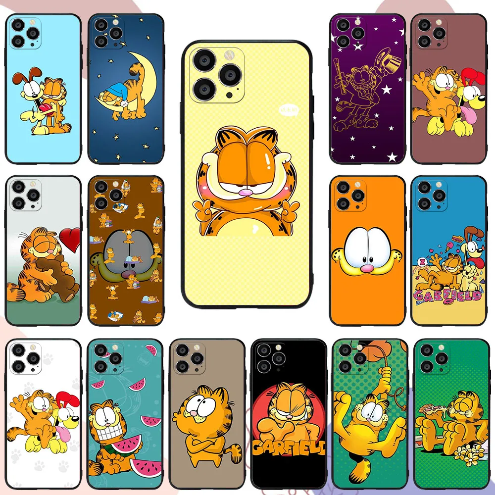 UR-10 Cartoon G-Garfield Silicone Case For Samsung A7 A8 A9 M31 A02S A03S J8 Prime Note 8 9 10 20 Ultra Lite Plus