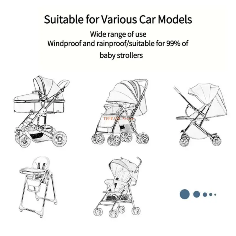 

U50F Universal Stroller Rain Cover Baby Travel Weather Shield Practical Windproof Rain Stroller Cover for Outdoor-Protection