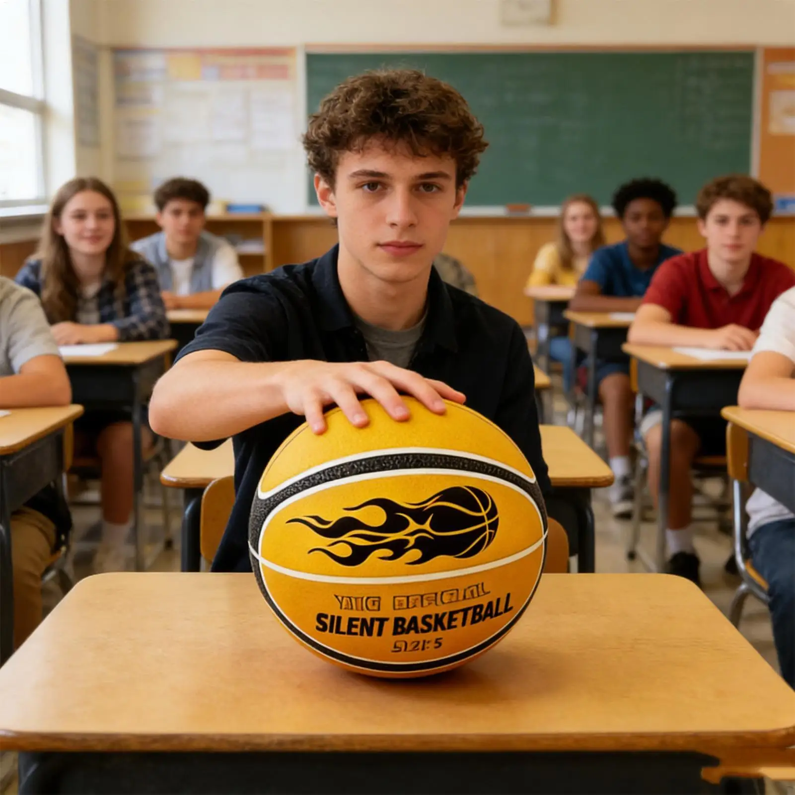 No Noise Basketball Soundless Easy Grip Airless Basketball For Indoor Training For Boys Girls Kids Teen House Bedroom Sports