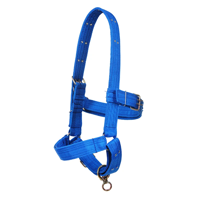 

New adjustable Nylon Livestock Head Halter for Cattle & Horses – Breathable Rope Lead Leash, Tether Tie for Farm Animals