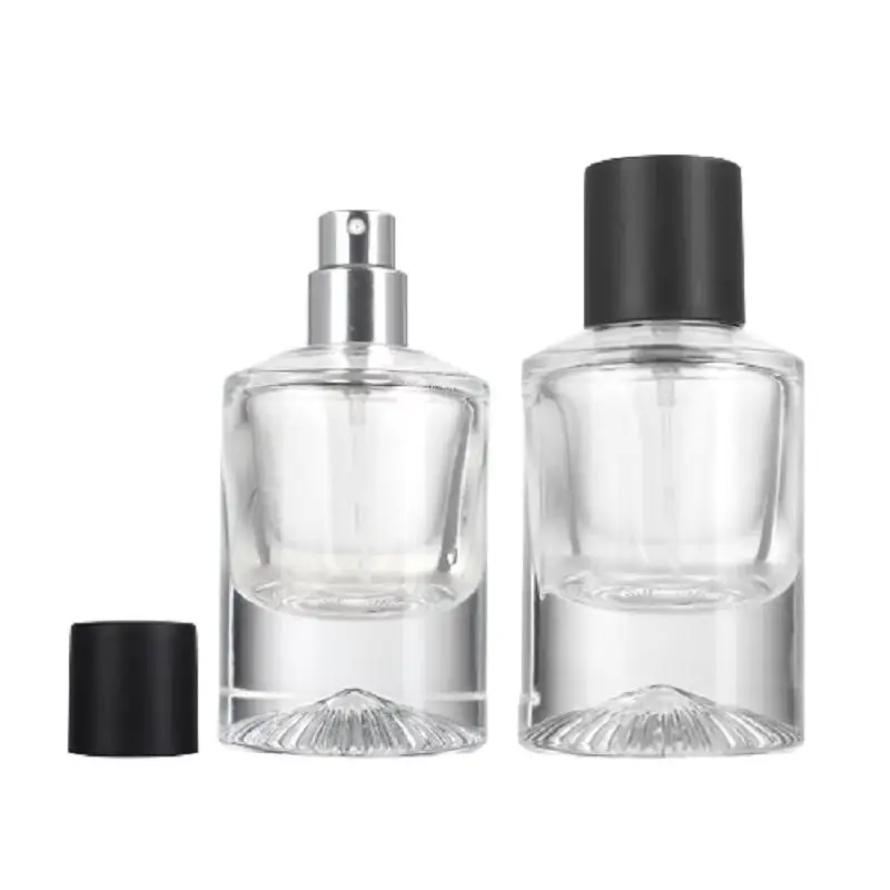 

5pcs 30ml Glass Bottle Crimp Perfume Bottle Clear Cylinder Makeup Cosmetics Container Atomizer Thick Bottom Mist Spray Bottles
