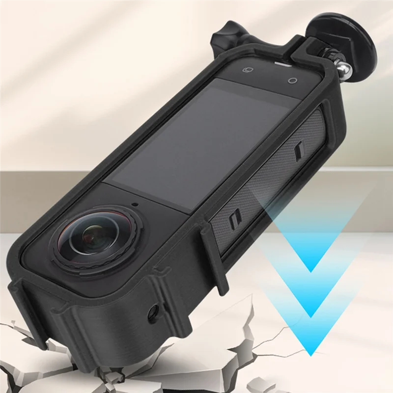 เคสสําหรับ Insta360 X5 กรณีกล้องยิงวงเล็บภูมิทัศน์ยิงวงเล็บกล้อง Accessoriess สีส้ม