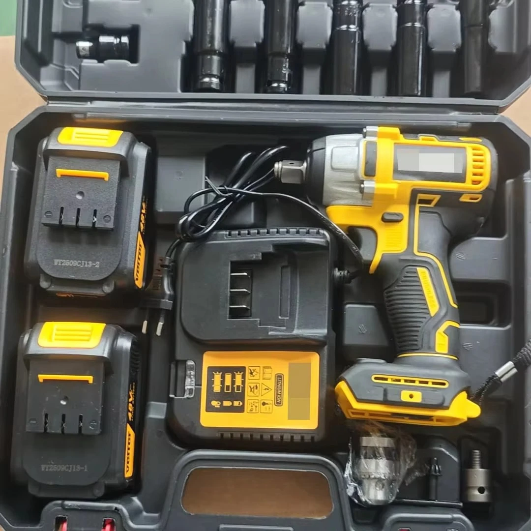 Hot Sale Cordless Ratchet Wrench Set 21V Brushless Motor Power Battery Electric Impact Wrench Industrial DIY Use