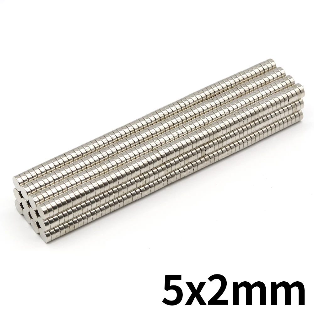 Neodymium Magnet 5x2 Round Super Powerful Small imanes Permanent Magnetic Disc NdFeB N35 10/50/100/200/500/1000 Pcs