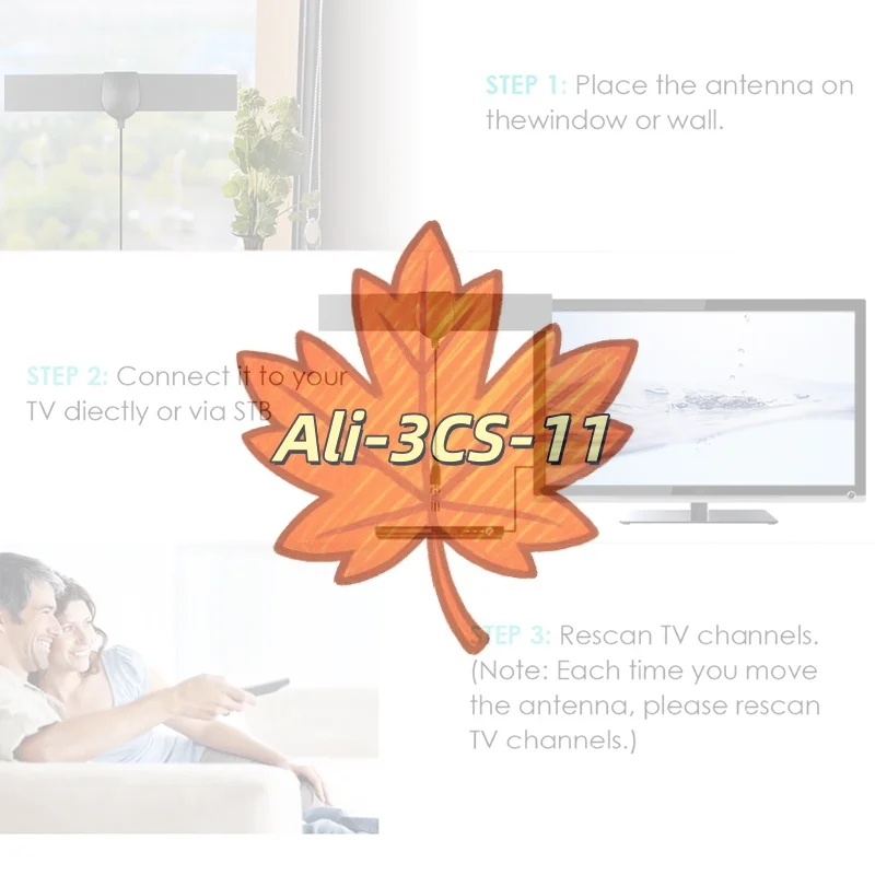 

25-Mile Range Indoor HDTV Antenna - 4K/1080p Digital Reception with Amplified Signal for Crystal Clear Channels