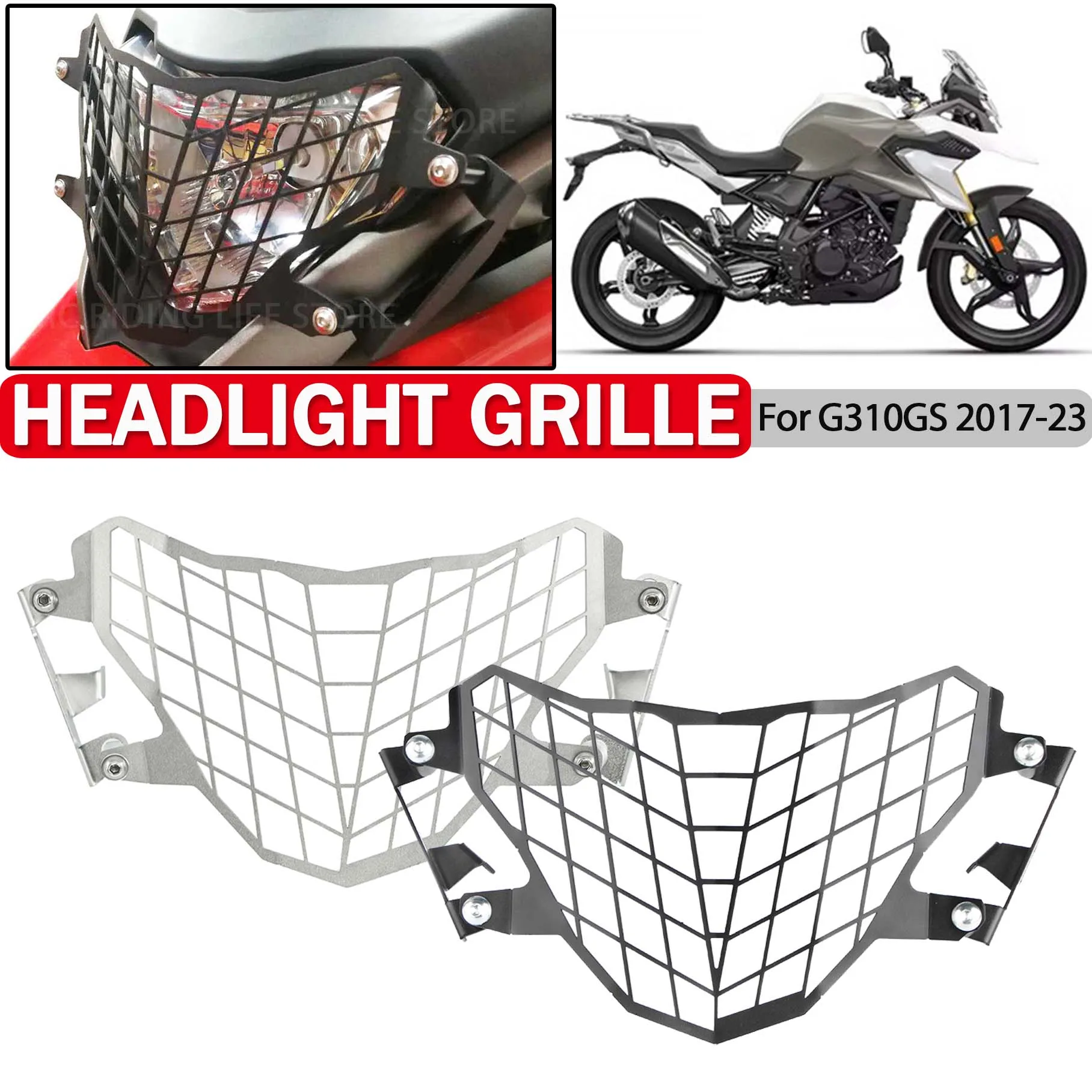 

For BMW G310GS G310 G 310GS 310 GS GS310G 2017-2023 Motorcycle Headlight Head Lamp Light Guard Grille Cover Protector Protection