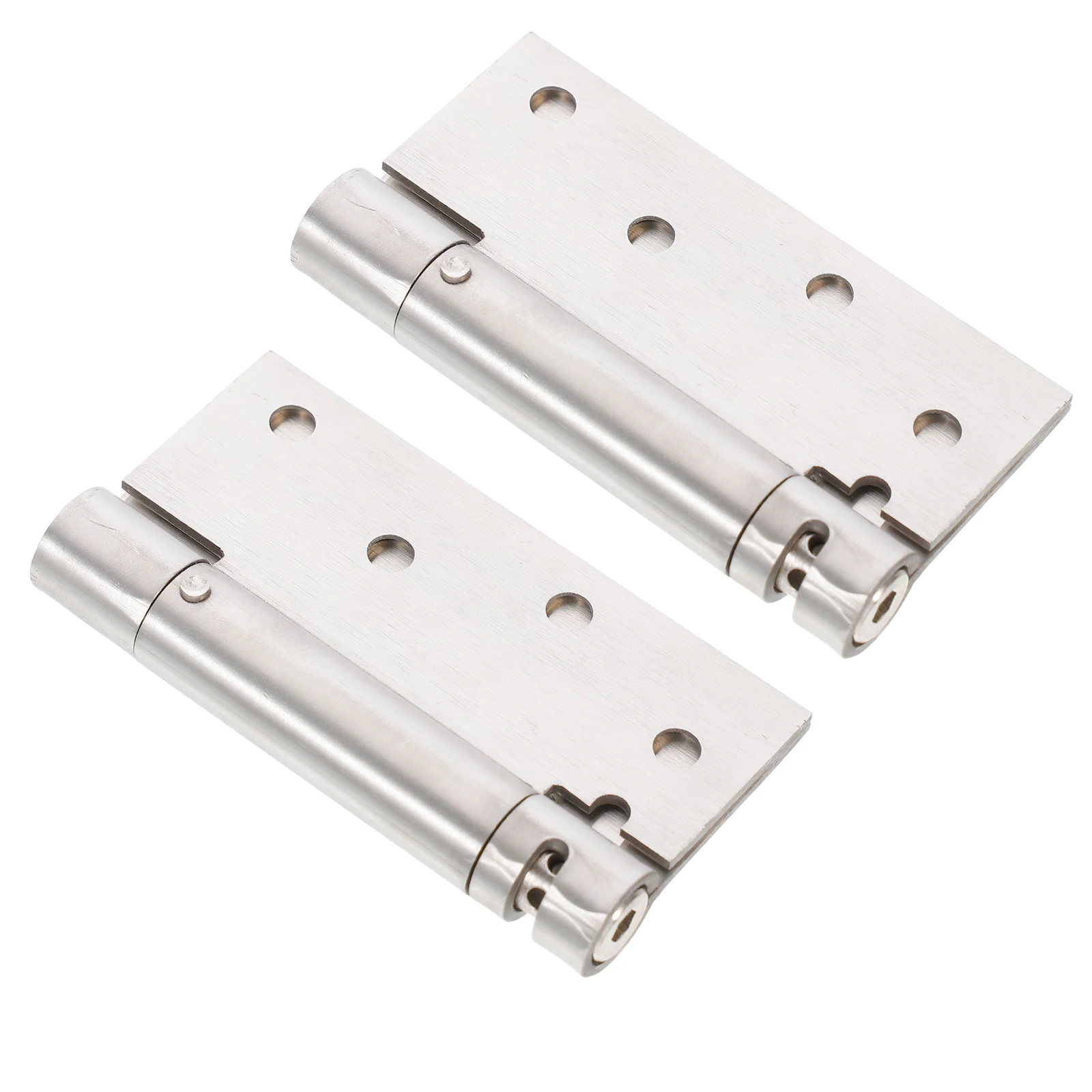 

2pcs Single Spring Hinge Stainless Steel Self Closing Door Hinges Heavy Duty Cabinet Adjustable Auto Close Hardware