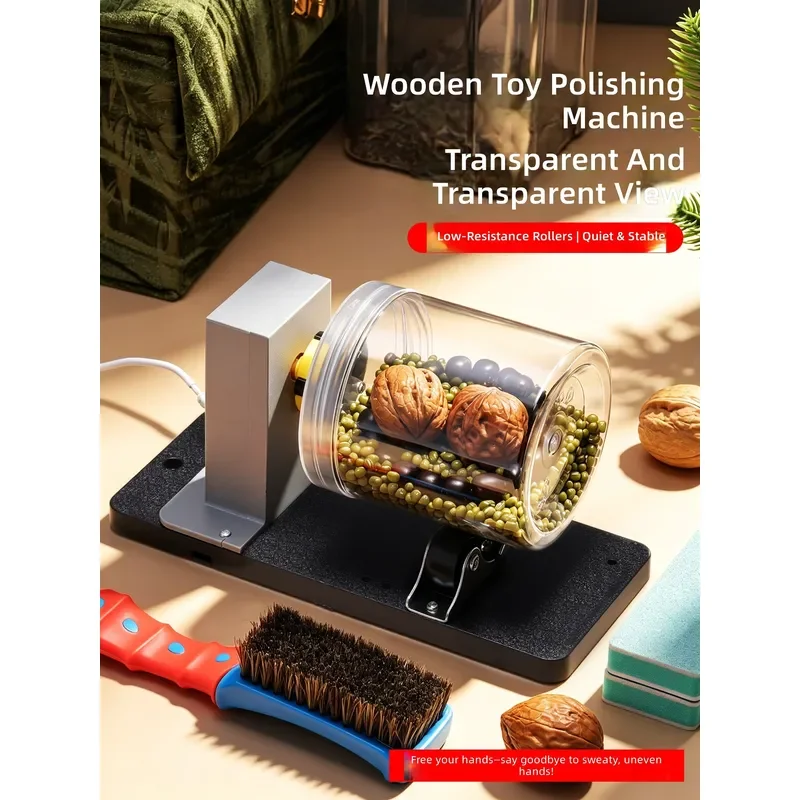 for Plate String Artifact Wenwan Priming and Slag Removal Equipment Automatic Roller Polishing Machine for Walnut Buddha Bead