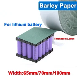 1/5 Meter Barley Paper with Glue Attached Fish Paper Lithium Battery Insulation Paper for 18650 21700 26650 32650 Battery