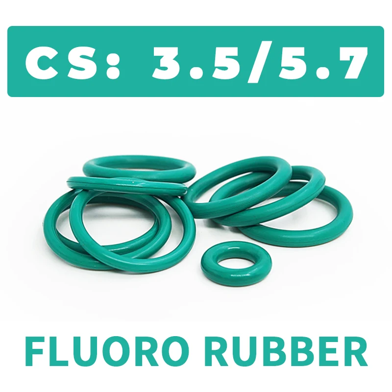 Thickness CS3.5/5.7mm Green FKM O-ring FPM Fluorine Rubber Sealing Gasket Elasticity Rubber Washer Ring Spot Wholesale