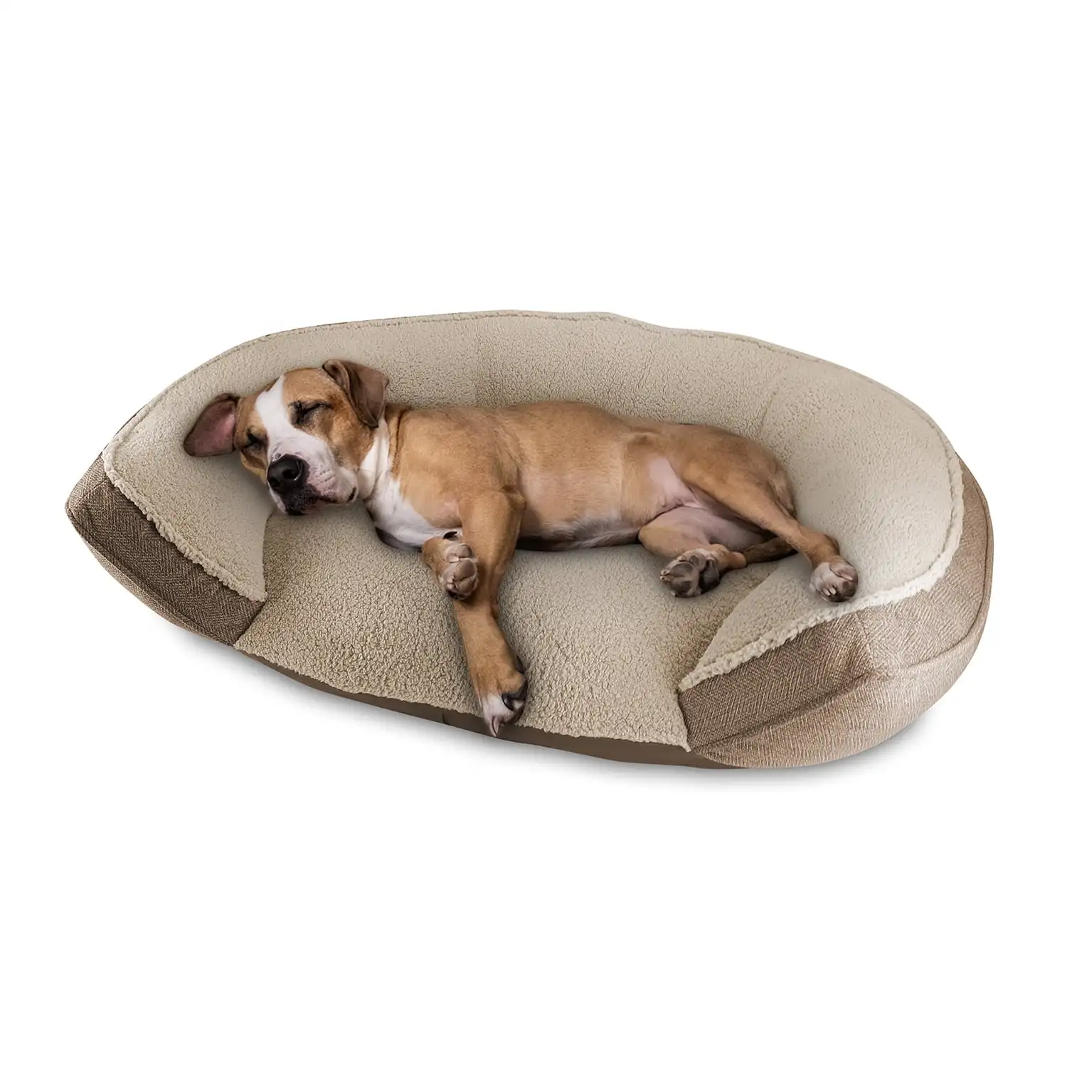 

Arlee Step in Oval Round Cuddler Pet Dog Bed - Memory Foam - Chew Resistant - Large/Extra Large (Choose Your Color)