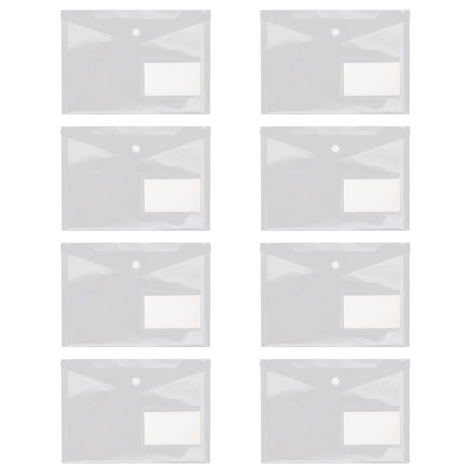 

20 шт. офисных папок для документов формата А5, прозрачные органайзеры для документов с застежкой-кнопкой, многоразовые сумки для хранения чеков, ваучеров, заметок