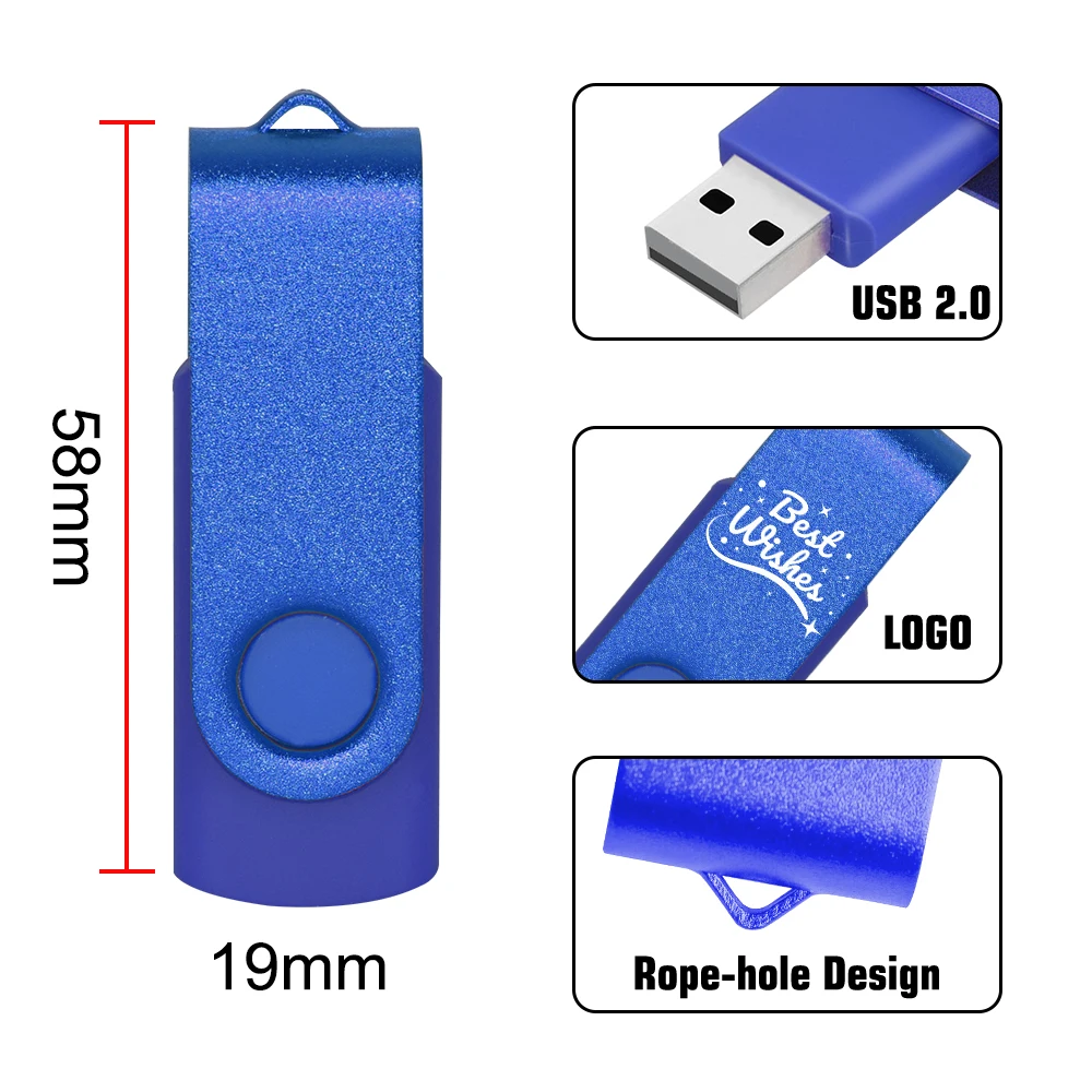 50 Buah/Lot Flash Drive Usb Logam 128GB Flashdisk 64Gb Cle Kecepatan Tinggi Memoria Usb Stick 32GB 16GB 4GB Pen Drive Gratis Logo Kustom