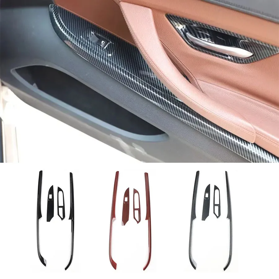 

Car Door Armrest Window Lift Switch Cover ABS Stickers Trim Styling For BMW Series 6 640 2 Doors 2014-2017 Left Hand Drive