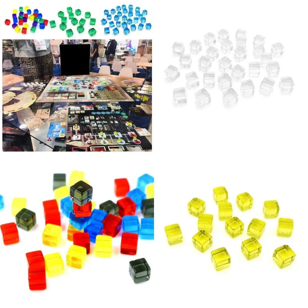 

Y1UC 200Pcs Educational Toy for Children Colorful Square Corner Cube Blank Dices Sets