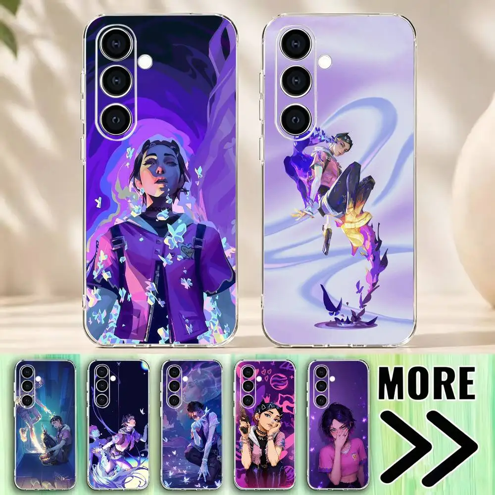 Game character Clove V-Valorants  Phone Case Transparent Soft Case For Samsung A73,A72,A71,A70,A51,A52,A53