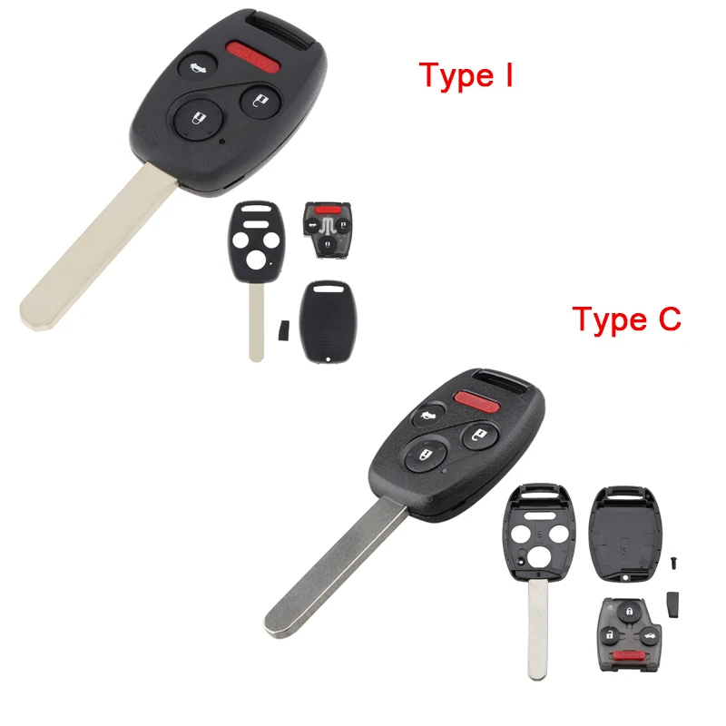 2/3 botões remoto chave do carro fob transmissor clicker alarme com chip id46 N5F-S0084A apto para honda/mazda