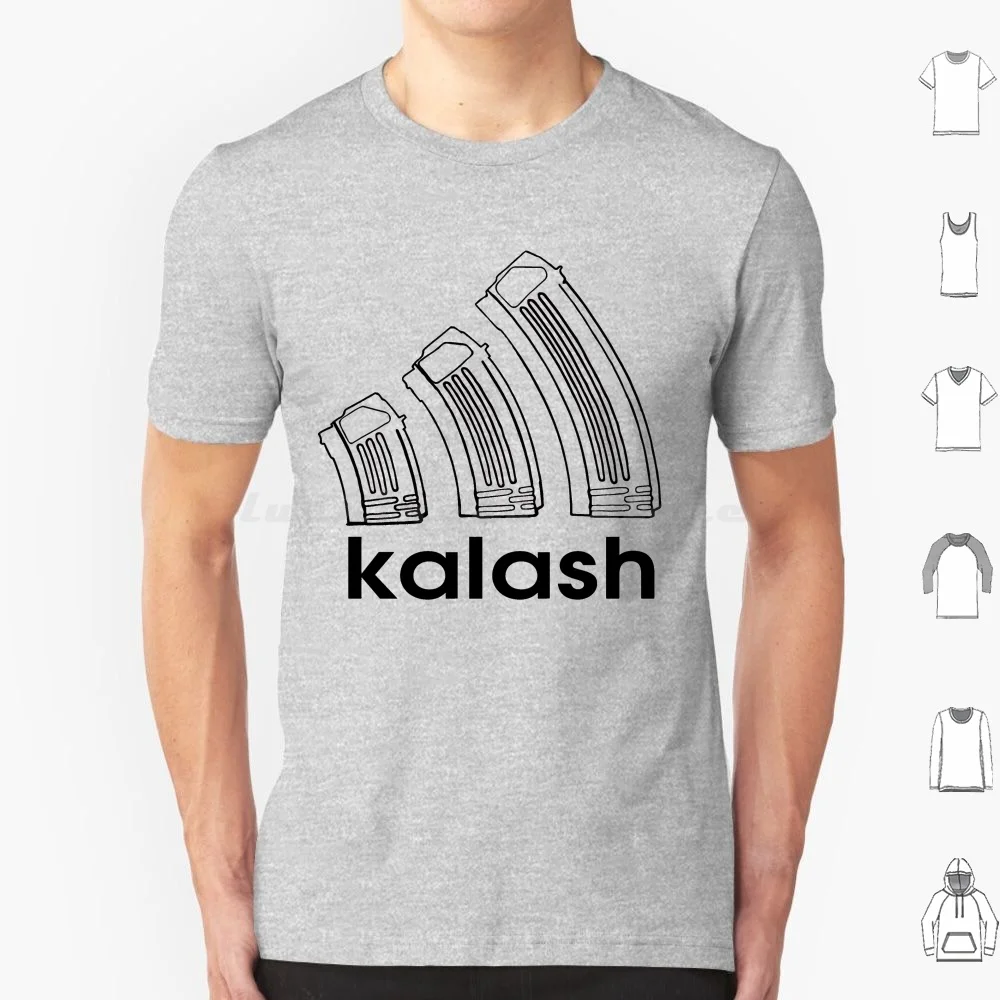 Kalash Logo T Shirt 6Xl Cotton Cool Tee Kalash Kalashnikov Magazine 762 7 62 7 62X39 545 5 45 45X39 Npap Romanian Russian