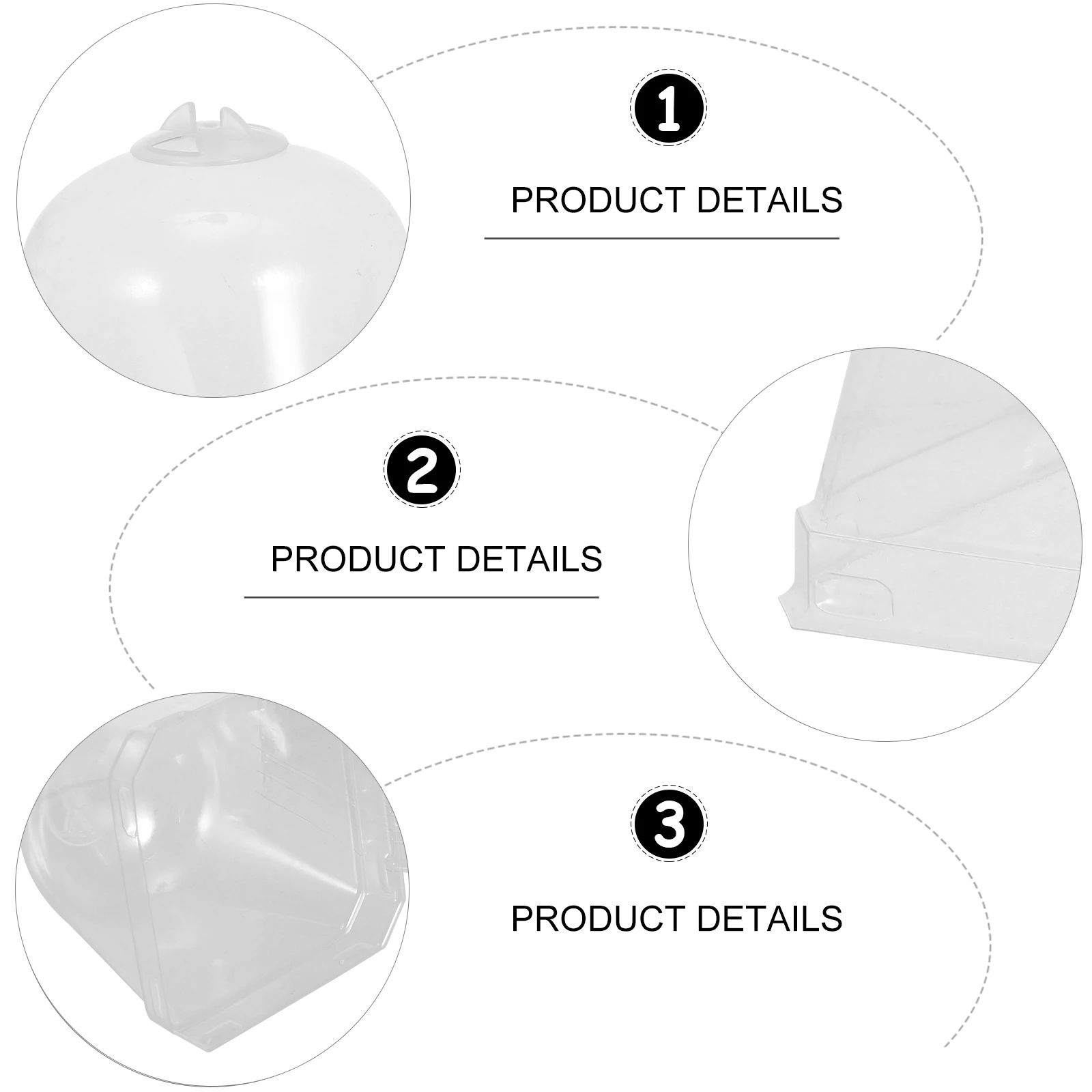 

5pcs Square Flower Pot Seedling Covers 10x10cm Thick Domes Plant Terrarium Humidity Control Plastic Cloche Gardening Accessories