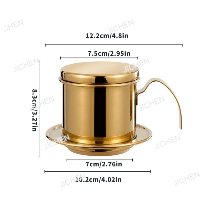 

Neu Quick Assembly Reusable Coffee Filter Fine Mesh Strainer For Coffee Maker Stainless Steel Dripper Tool