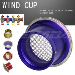 CNC Motorcycle Carburetor Air Filter Cup 50/55mm For PWK 21-34mm PE 28 30 Modified Velocity Stacks Air Filter Cup With Net