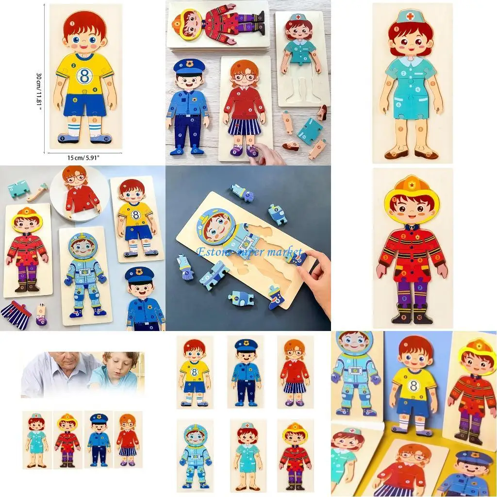 

090B Детская деревянная головоломка «Карьера» Тренировка мозга Забавные портативные детские игрушки