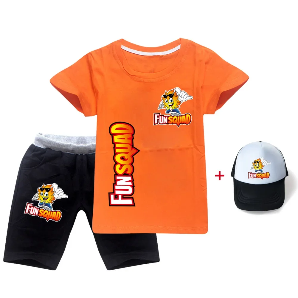 

Big Boy Short Sleeve T Shirt+Shorts Pants 3pcs Sport Sets New Fun Squad game Children's Clothing Kids Boys Clothes Suits 3-16Y