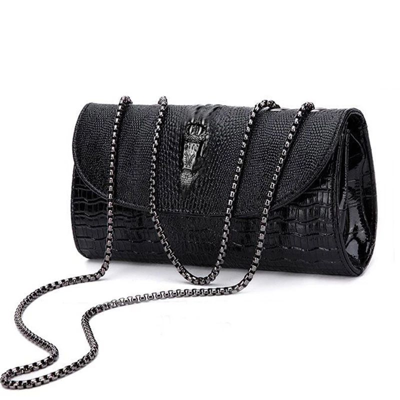 Fashion Golden Small Shoulder Bags 2024 New European Women Evening Bags Purse Serpentine Messenger Female Clutch Chain Handbags