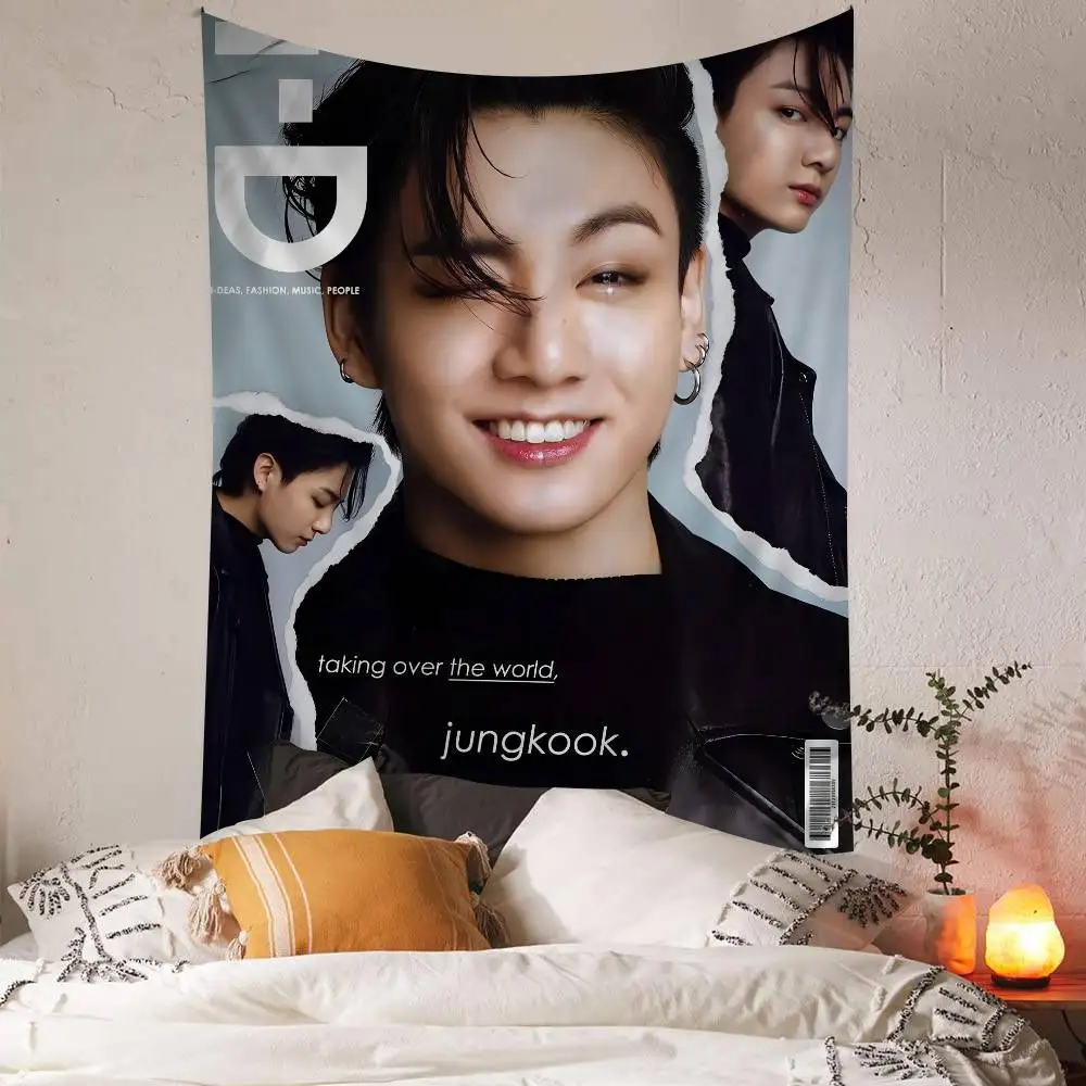 J-Jung K-Kook نسيج كرتوني ديكور المنزل الهبي البوهيمي الديكور العرافة ديكور المنزل