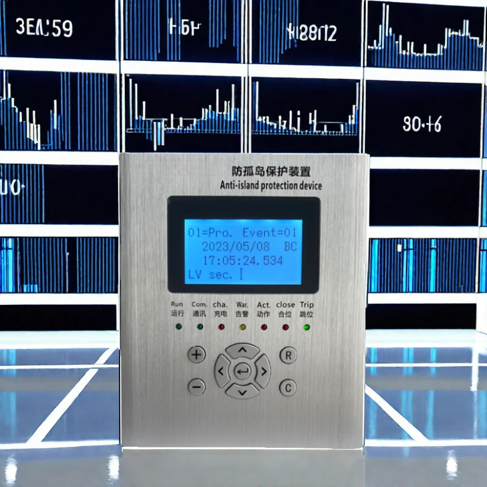 Din Rail Mounted Anti-Island Protection Relay For Photovoltaic Power Stations And Wind Farms New Energy Source Innovations