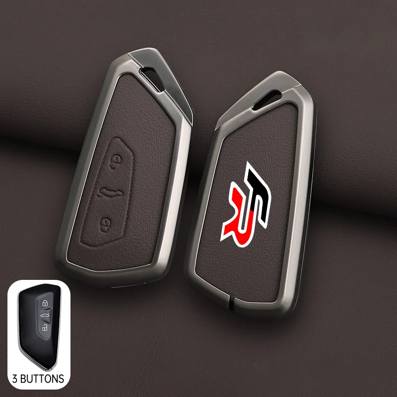 Zinc Alloy Leather Car Key Case Cover Shell Holder Fob For SEAT FR Leon Mk2 Mk3 MK4 Arosa Tolendo Exeo Key Protector Accessories