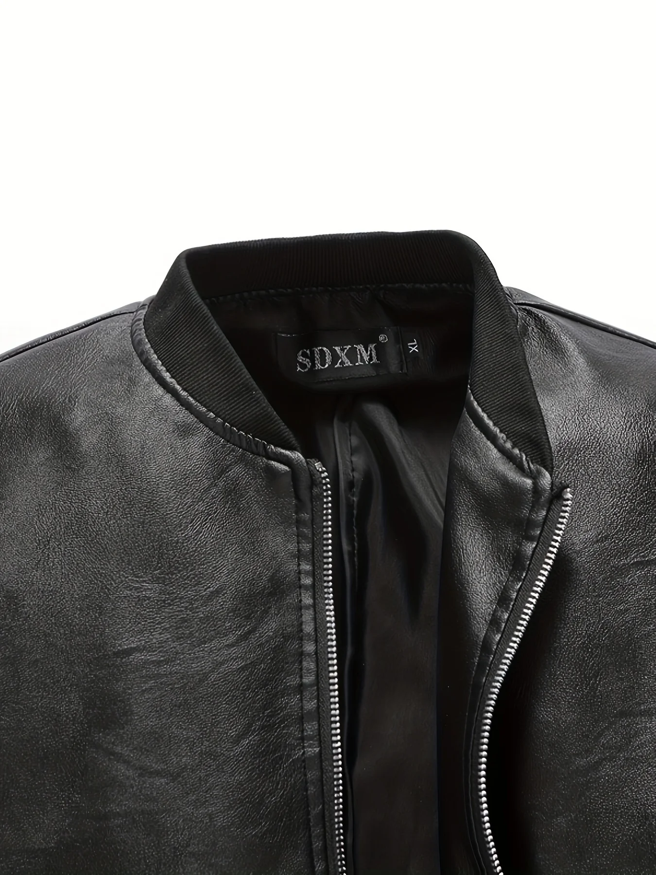 Damska kurtka baseballowa na wiosnę i jesień o średniej długości z kołnierzem baseballowym Pu Leather Jacket
