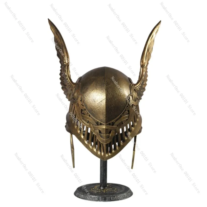 

Fiberglass/resin material Valkyrie helmet can be worn with cosplay props